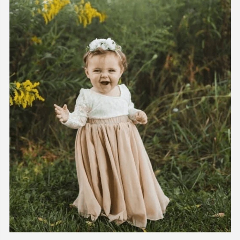 Baileys Blossom Tan Kids Formal Skirt